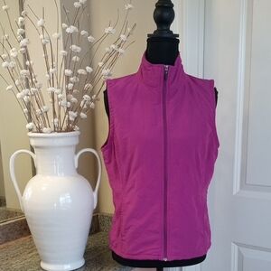 Women's Columbia Fuchsia Vest with Fleece Collar Size S